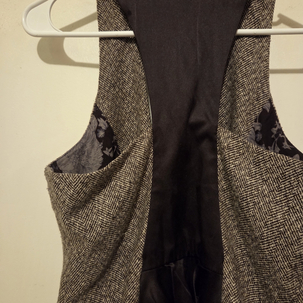 Maurices Brown Tweed Vest with Ruffle Detail - Picture 8 of 8